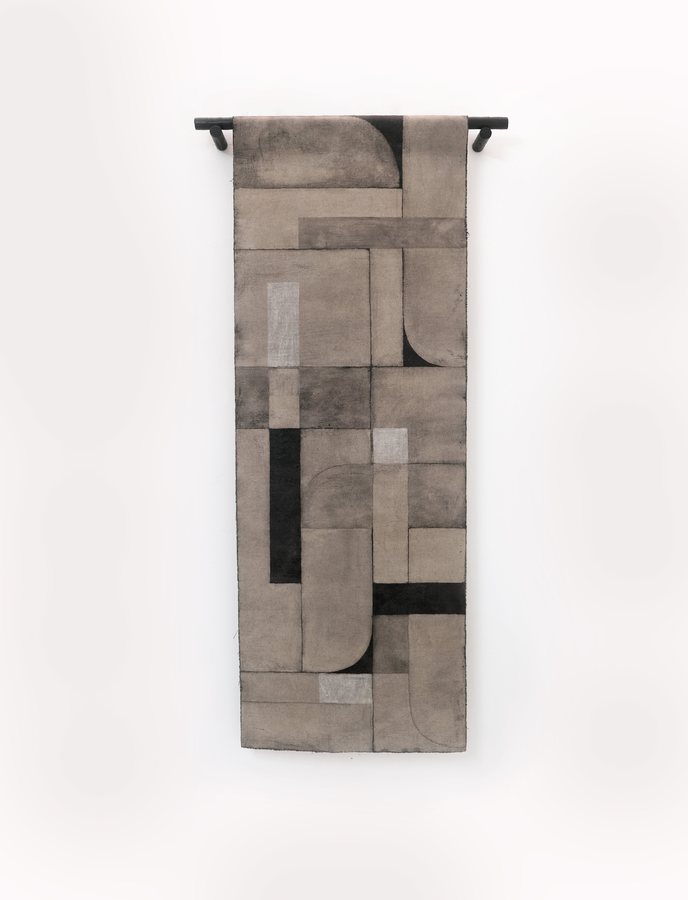 Demi Relic 7, 2024, Handmade Oak Gall Ink on Linen