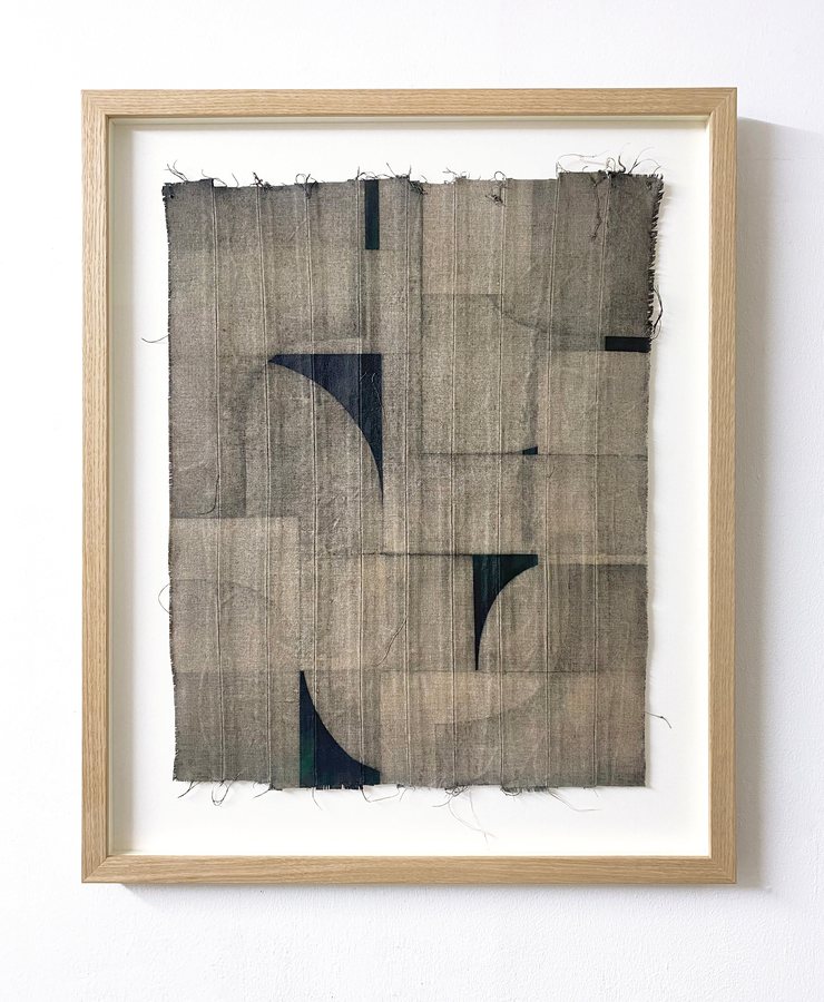 Ink Relic Arch, 2024, Handmade Oak Gall Ink on Linen