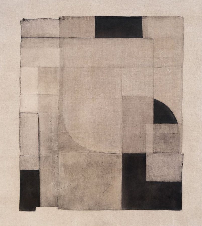 Ink Relic 30, 2026, Handmade Oak Gall Ink on Linen (unframed)