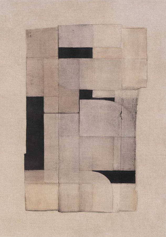 Ink Relic 31, 2026, Handmade Oak Gall Ink on Linen (unframed)