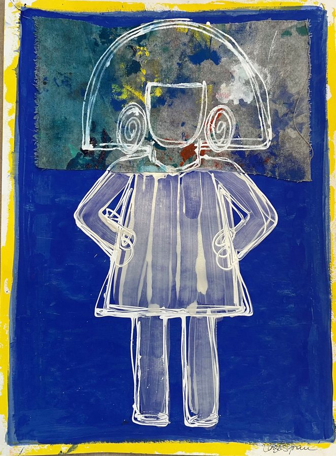 Brave girls - Blue (unframed), 2025, Mixed media | paper