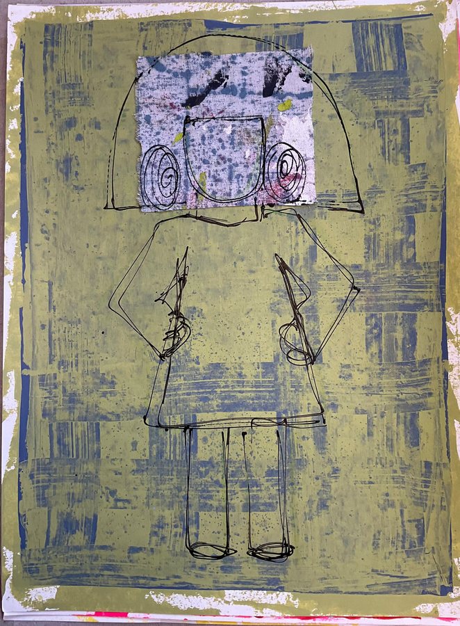 Brave girls - Green, 2025, Mixed media | paper