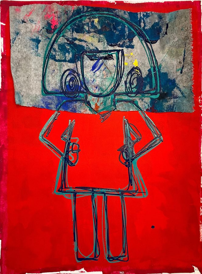 Brave girls - Red, 2025, Mixed media | paper