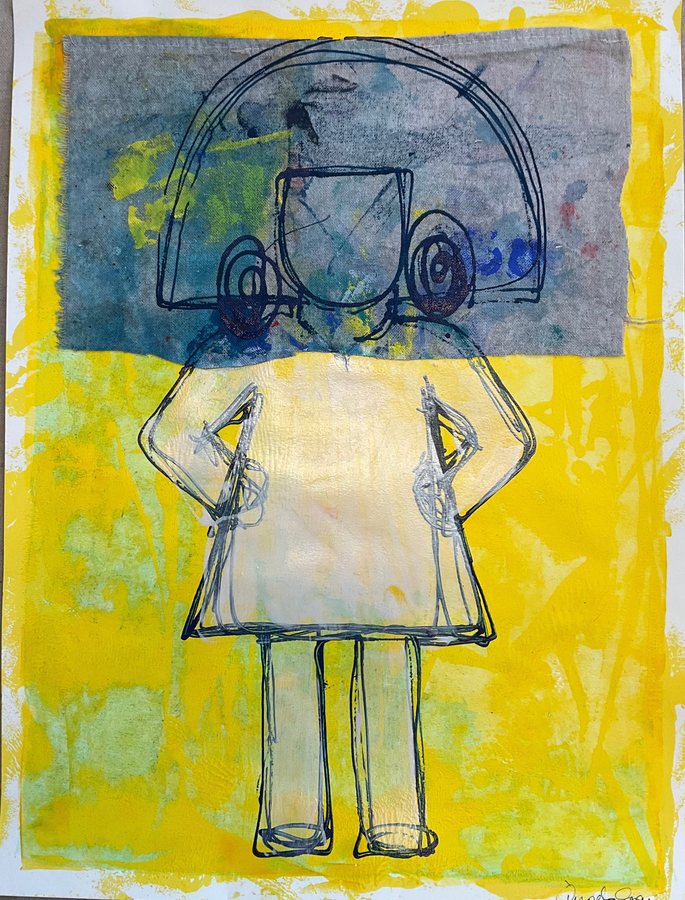 Brave girls - Yellow, 2025, Mixed media | paper
