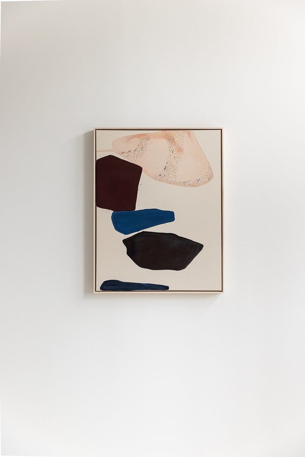 A kind of Sunday - With sprinkles on top, 2026, Acrylics | raw canvas | Californian maplewood frame