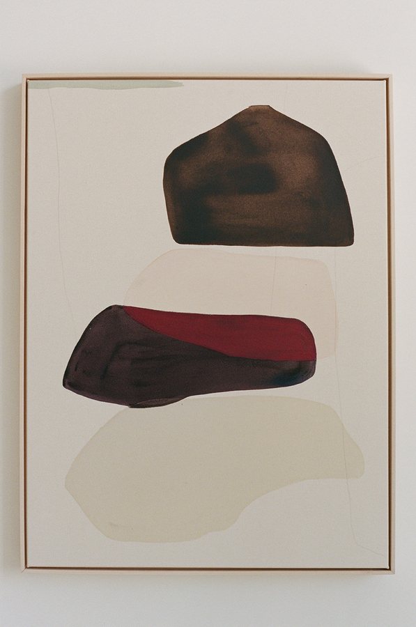 Sea Air Series: Stacking Rocks, 2026, Mixed media | Raw canvas