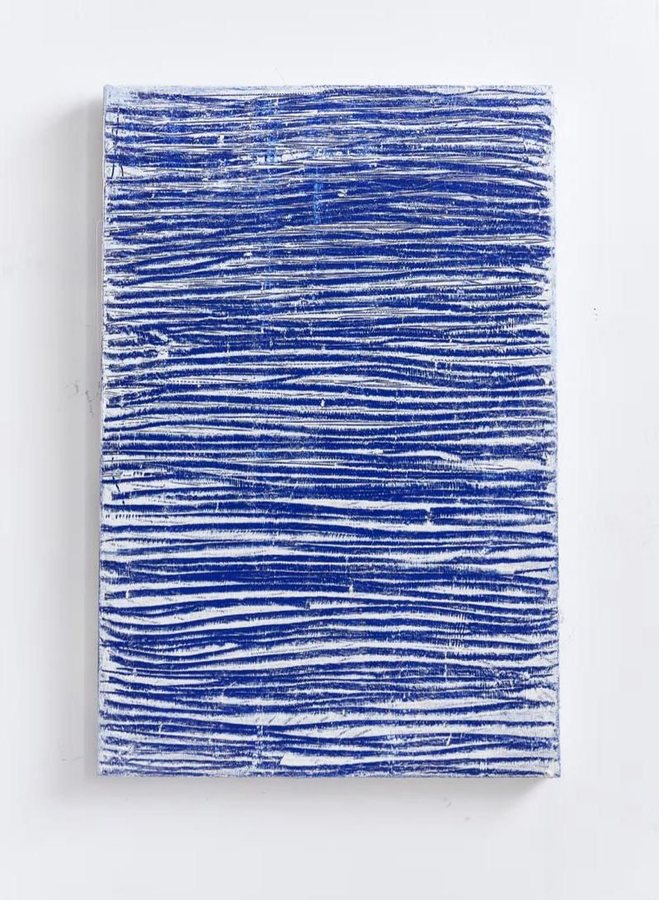 Test the waters, 2026, Acrylics | tarlatan | ink | wooden panel