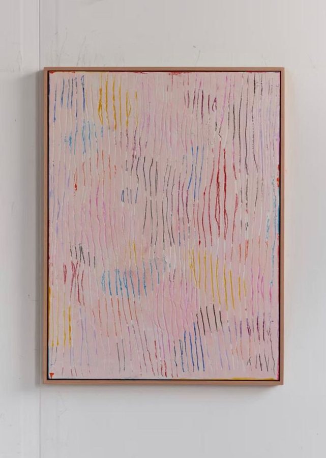 The idea of pink, 2026, Cold wax | acrylics | wood