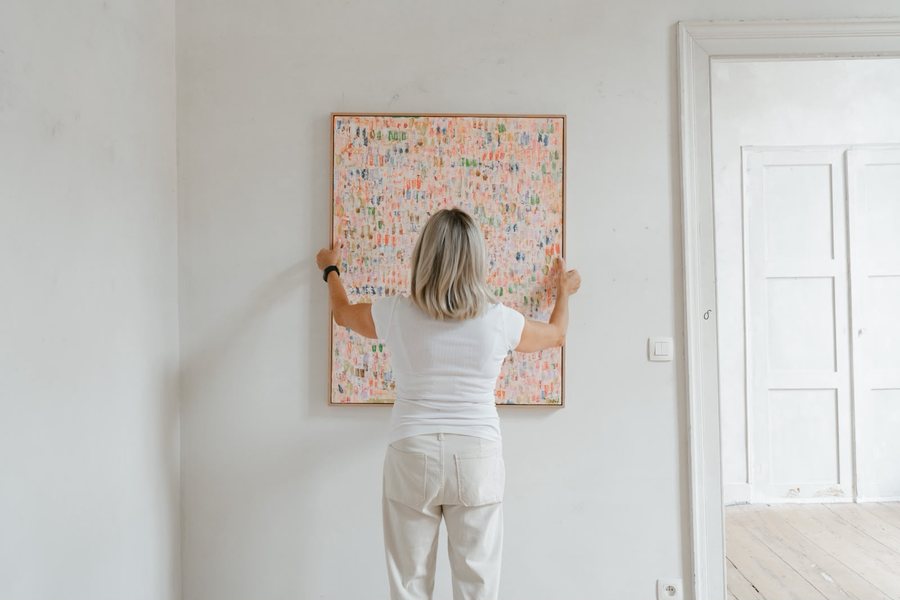 Where do I belong, 2026, Lime paint | ink | acrylics on canvas