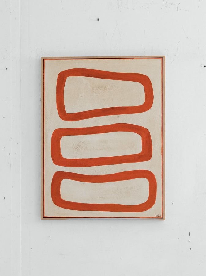 Keep facing the sun, 2026, Lime paint | acrylics | wooden panel