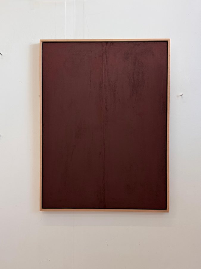 Go hand in hand, 2026, Cold wax | tarlatan | acrylics on wooden panel