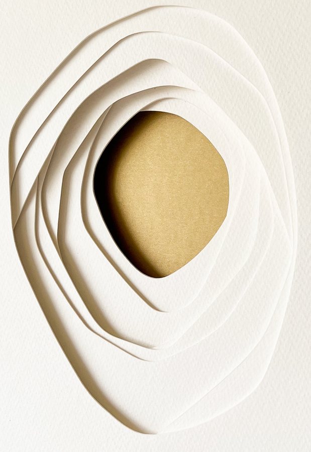 Element Series - Brass, 2026, Paper Sculpture | oak frame