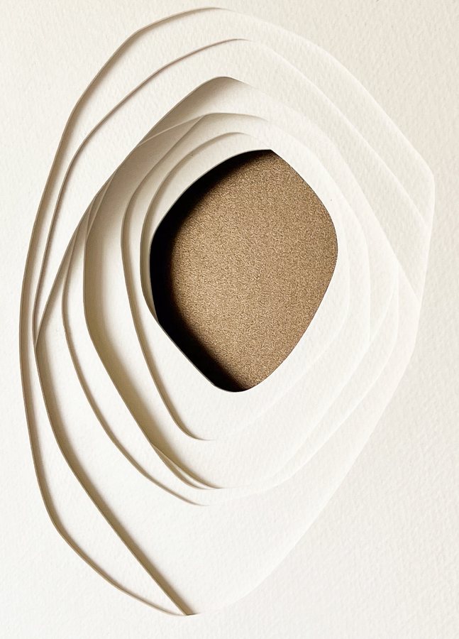 Element Series - Bronze II, 2026, Paper Sculpture | oak frame