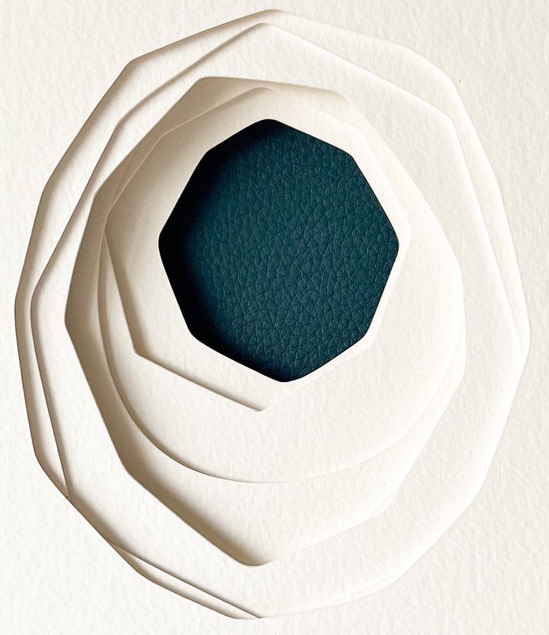 Gem Series - Dark Jade, 2026, Paper Sculpture | oak frame