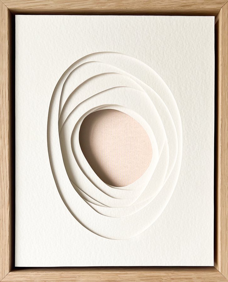 Gem Series - Opal, 2026, Paper Sculpture | oak frame