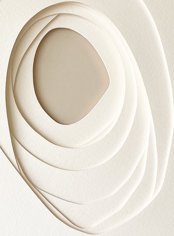 Gem Series - Pearl, 2026, Paper Sculpture | oak frame