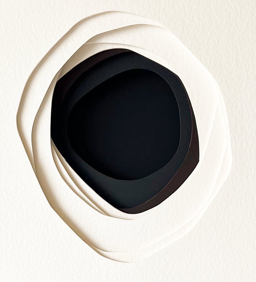 L'Abri series | V, 2026, Paper Sculpture | oak frame