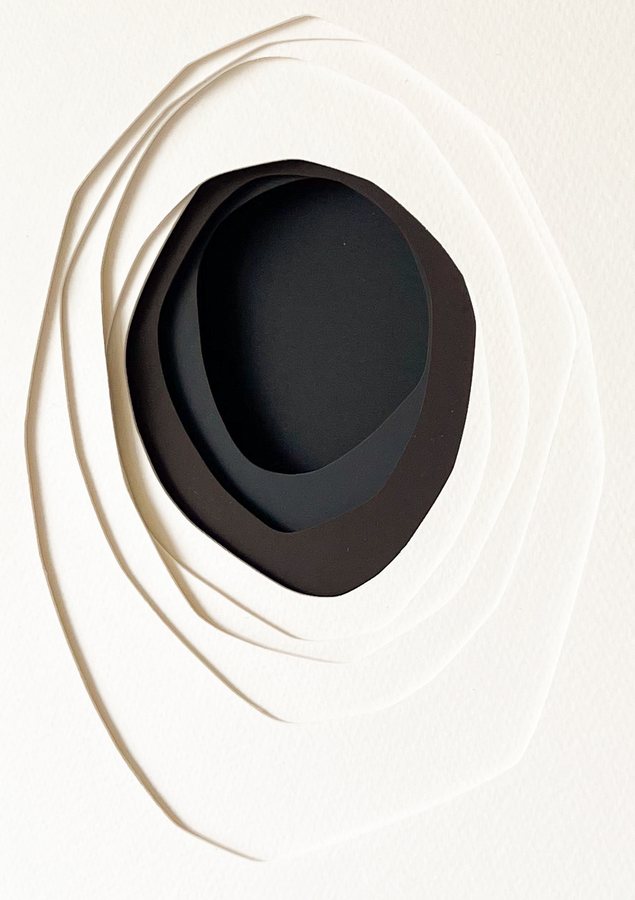 L'Abri series | VII, 2026, Paper Sculpture | oak frame