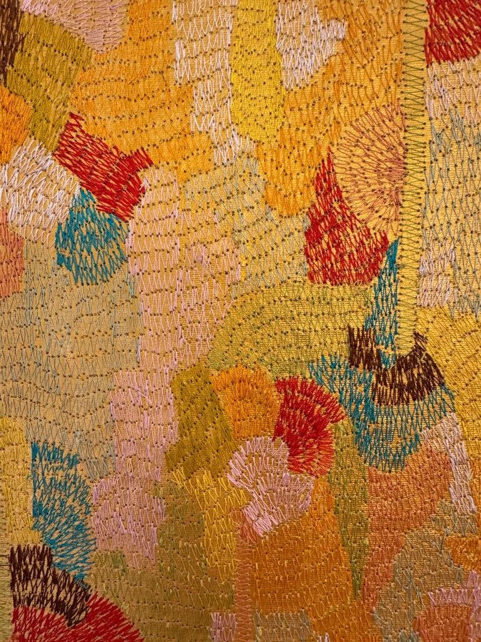 El jardín florece, VI, 2025, Acrylic | thread embroidery | canvas