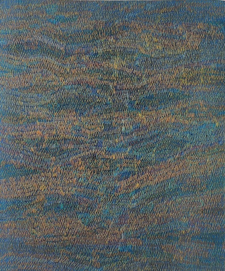 Viento del Sur, 2025, Acrylic | thread embroidery | canvas