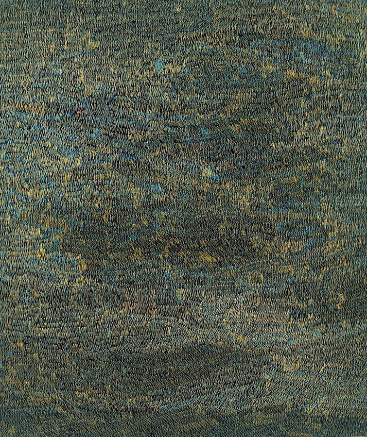 El azul del viento, VIII, 2026, Acrylic | thread embroidery | canvas