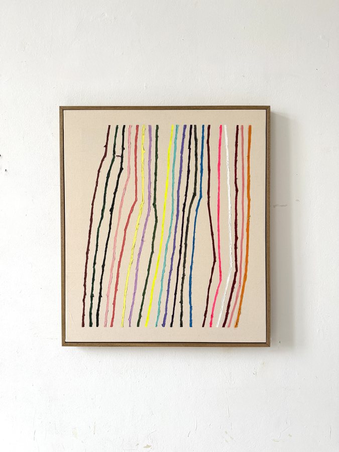 Linings, 2026, Oil colour and acrylics on raw linen