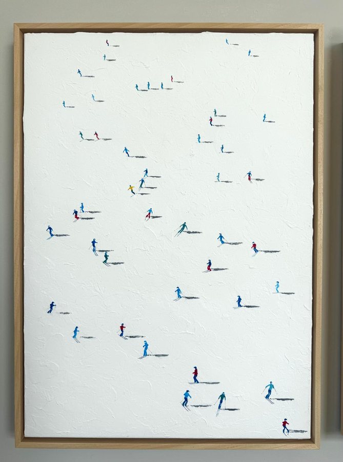 Shadows on White -Slopes III, 2026, Oil in Belgian linen