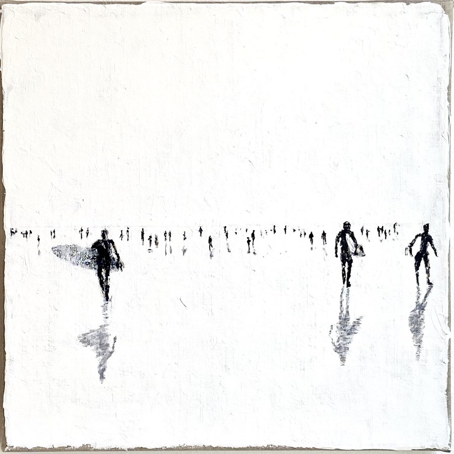 Trip-tych Shadows on Sand - Studies Small I-II-III, 2026, Oil on Belgian linen