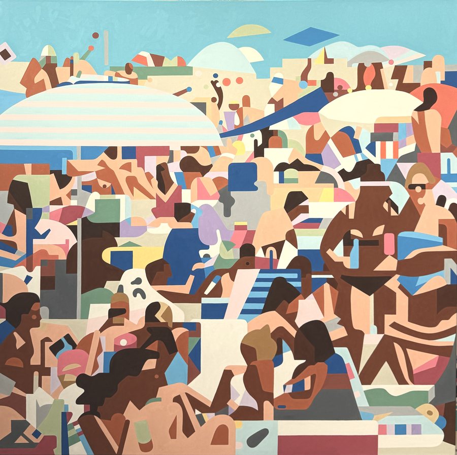 Pastel Beach I, 2025, Oil on linen