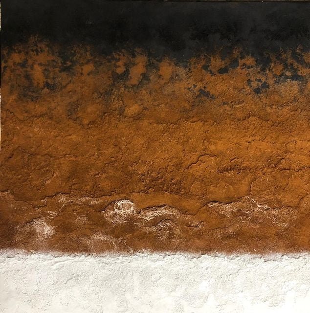 Murmur Terrae, 2024, Painting on wood | pigments | black american box