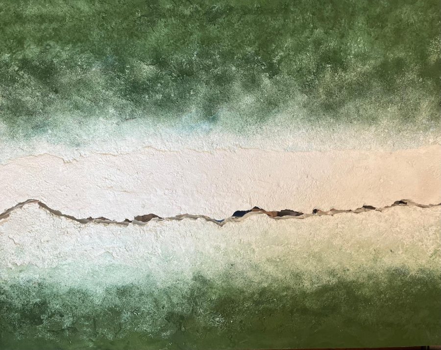 Balance reflection, 2026, Mixed media | pigments | black american box