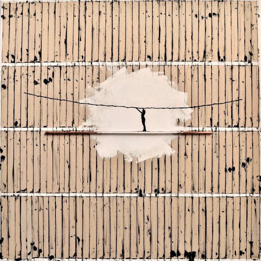 Prelude III, 2024, Mixed media on canvas