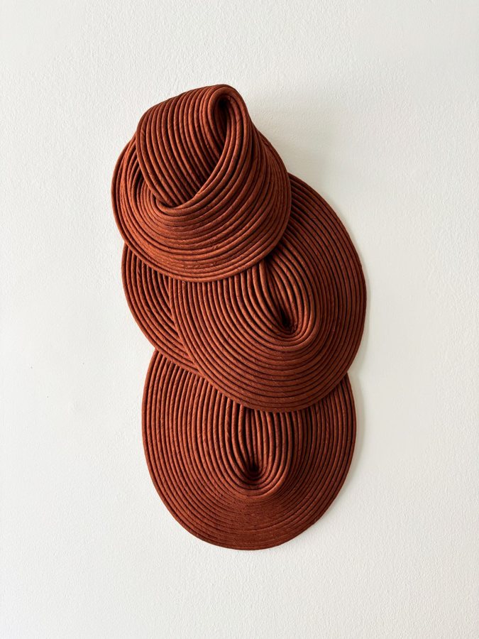 Cuprum II, 2026, Raw silk with cotton cord filling | Backing hardened