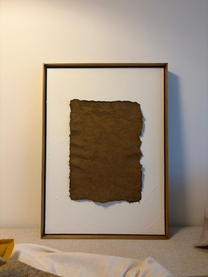Fourrage, 2023, Handmade linen paper | natural paint | canvas