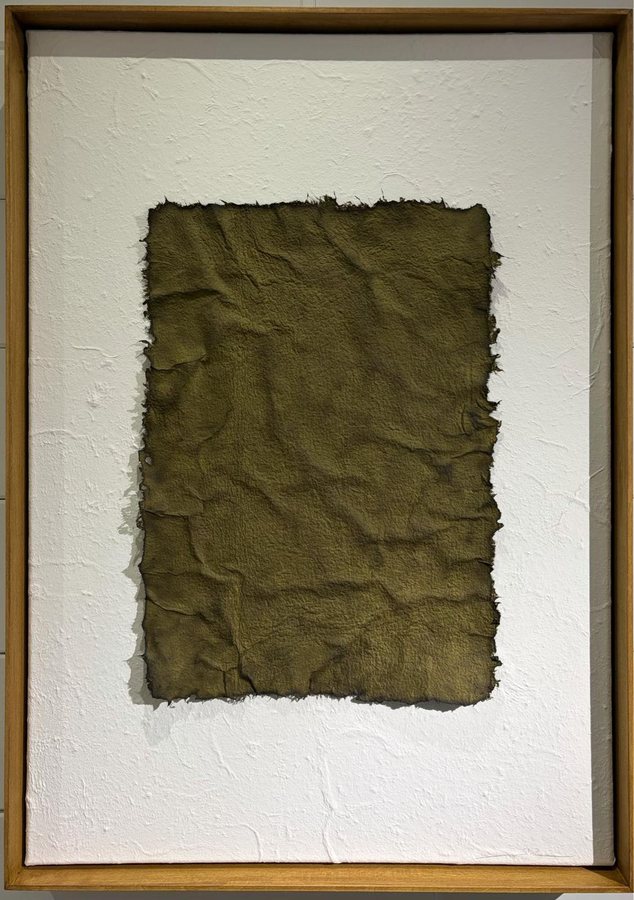 Printemps, 2023, Handmade linen paper | natural paint | canvas
