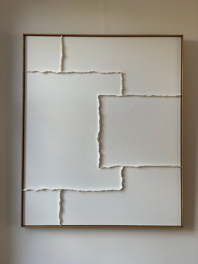 Aequilibrium, 2025, Handmade linen paper | natural paint | canvas