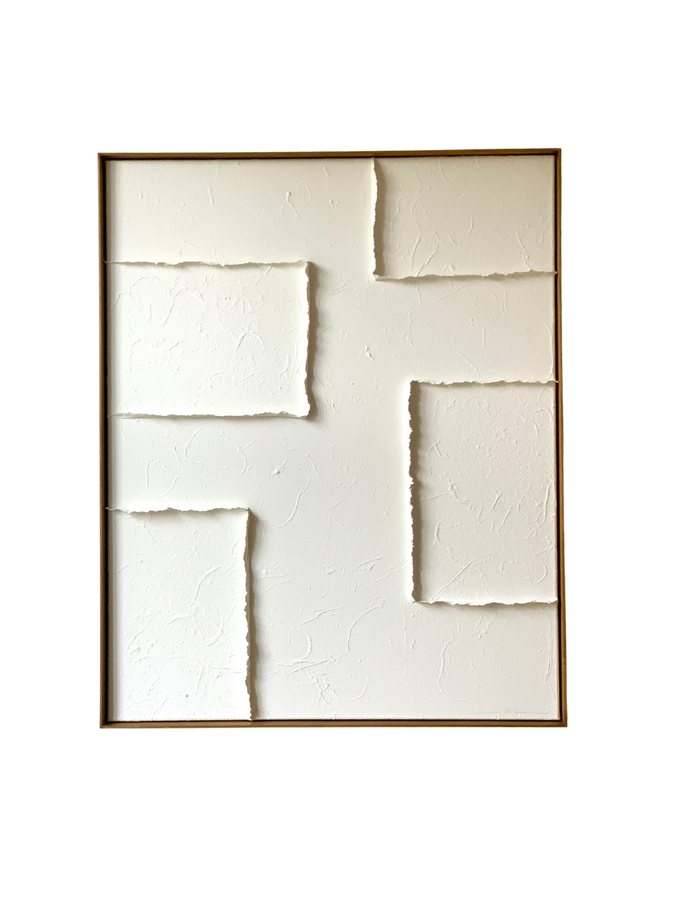 Complémentarité, 2026, Handmade linen paper | natural paint | canvas