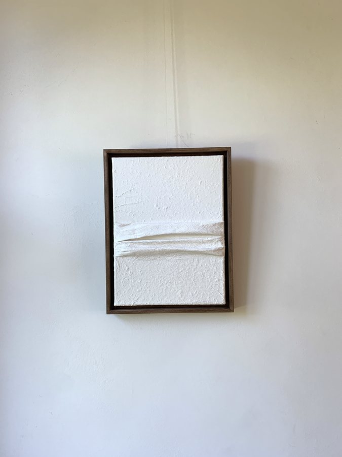 Drap de papier IV, 2026, Handmade linen paper | natural paint | canvas