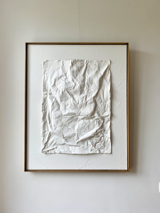 Duvet, 2026, Handmade linen paper | natural paint | canvas