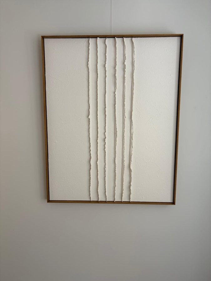 En rythme V, 2026, Handmade linen paper | natural paint | canvas