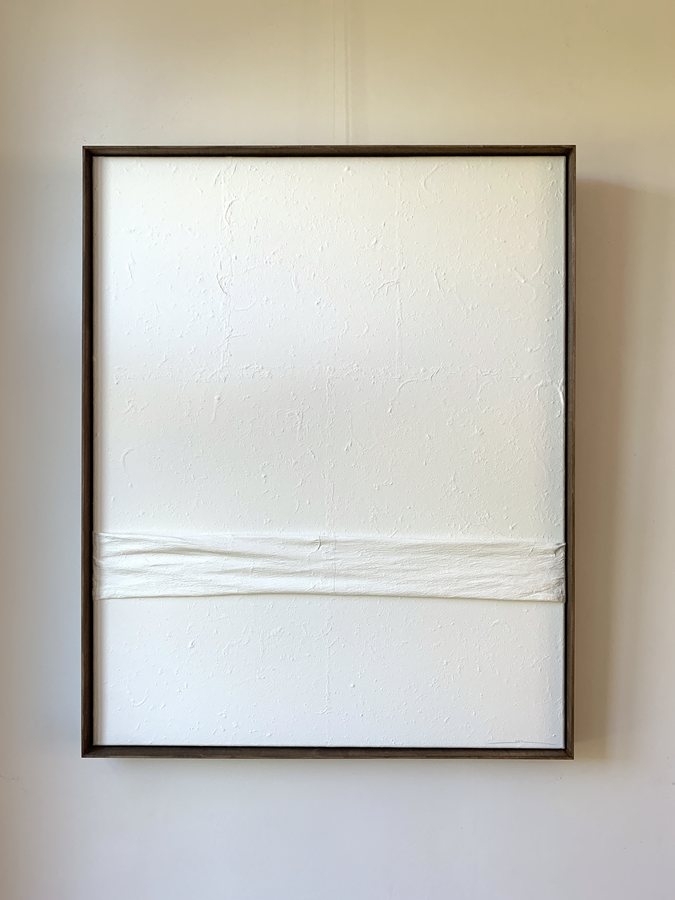 Epure, 2026, Handmade linen paper | natural paint | canvas