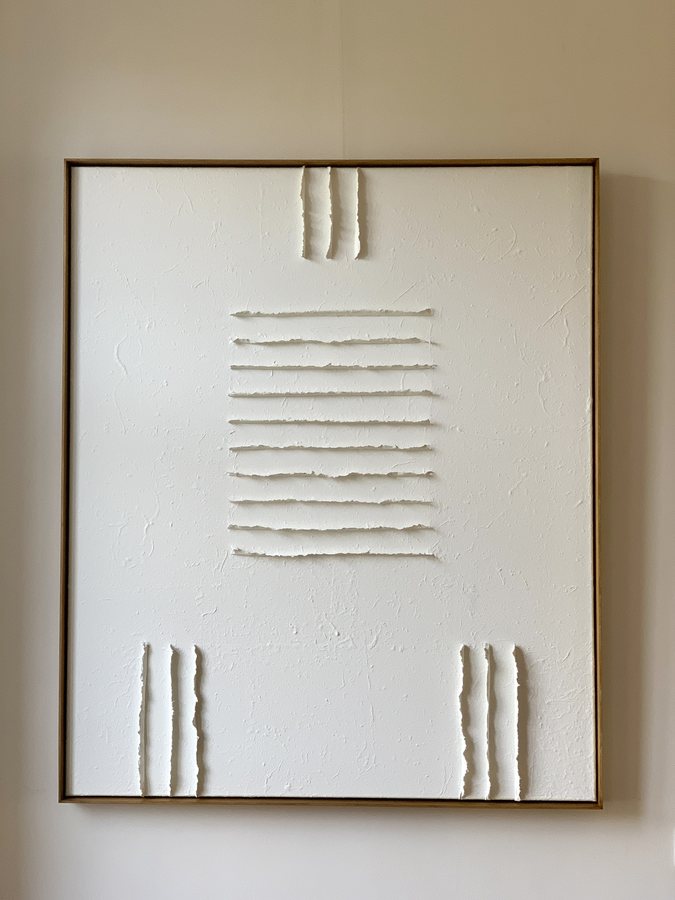 Equilibre, 2026, Handmade linen paper | natural paint | canvas