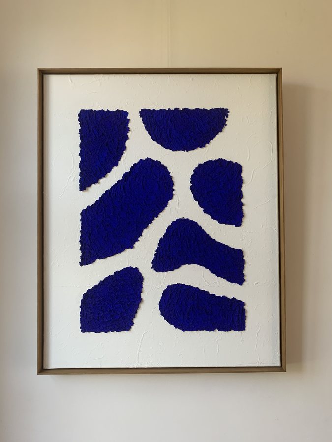 Evasion, 2026, Handmade linen paper | natural paint | canvas