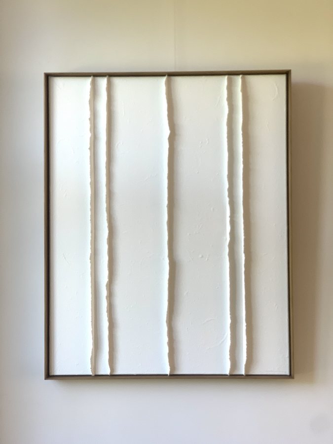 Lignes de vie III, 2026, Handmade linen paper | natural paint | canvas