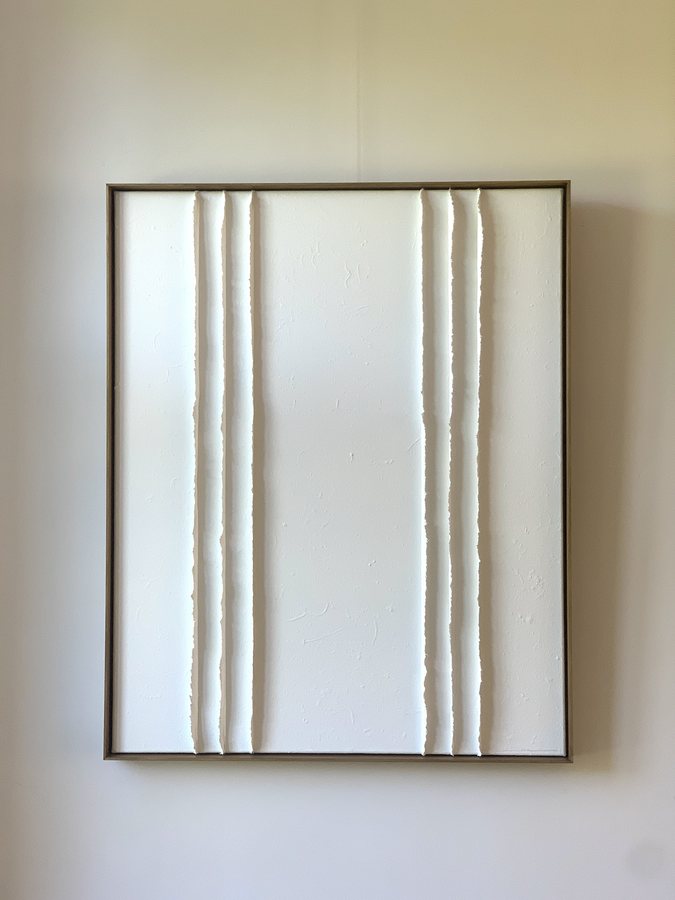 Lignes de vie IV, 2026, Handmade linen paper | natural paint | canvas
