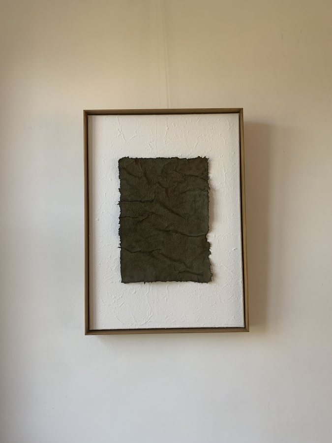 Musci, 2026, Handmade linen paper | natural paint | canvas