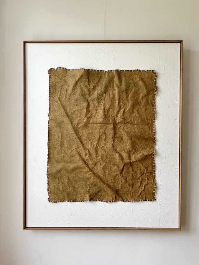 Nekhii, 2026, Handmade linen paper | natural paint | canvas