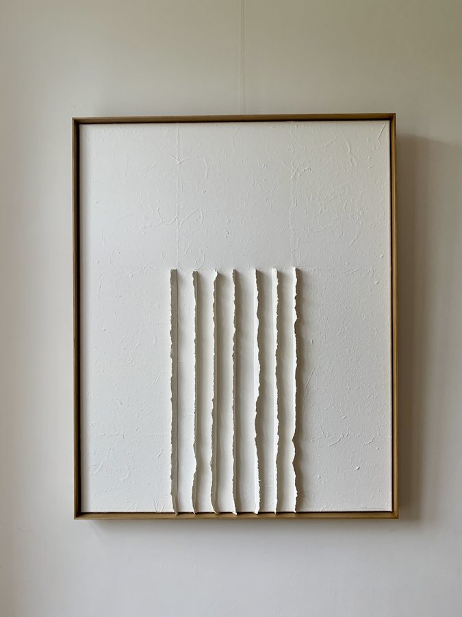 Proportions, 2026, Handmade linen paper | natural paint | canvas