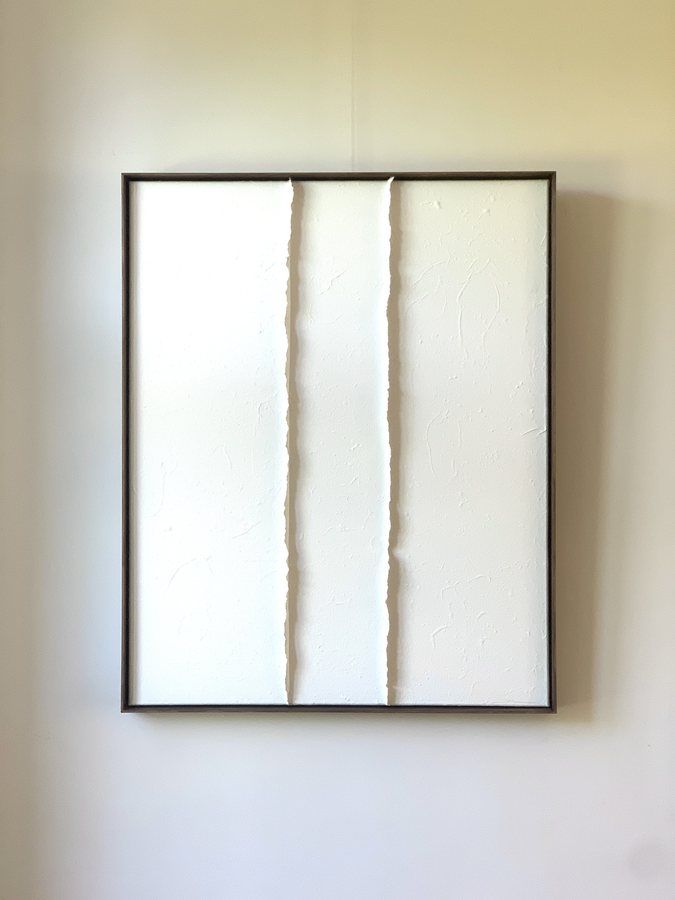 Sillage, 2026, Handmade linen paper | natural paint | canvas