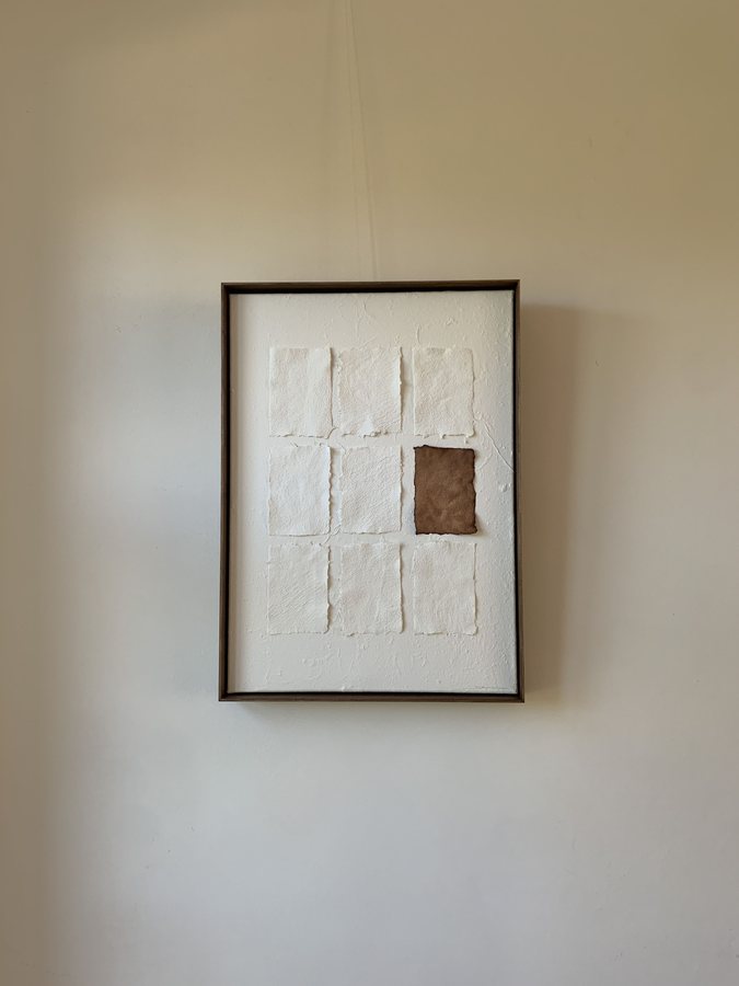 Simplicité II, 2026, Handmade linen paper | natural paint | canvas